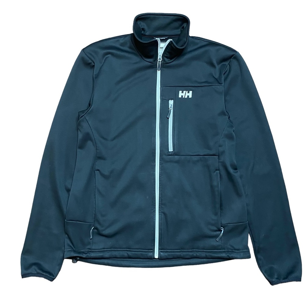 Helly Hansen Verglas Windpro Fleece Jacket Mens L Black Midlayer Hike Ski Norway - Picture 1 of 10